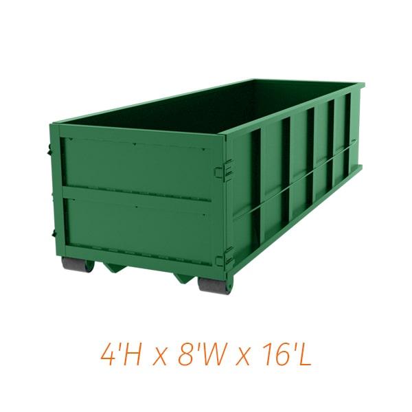 transportation of 15-yard dumpsters is usually included in the rental fee